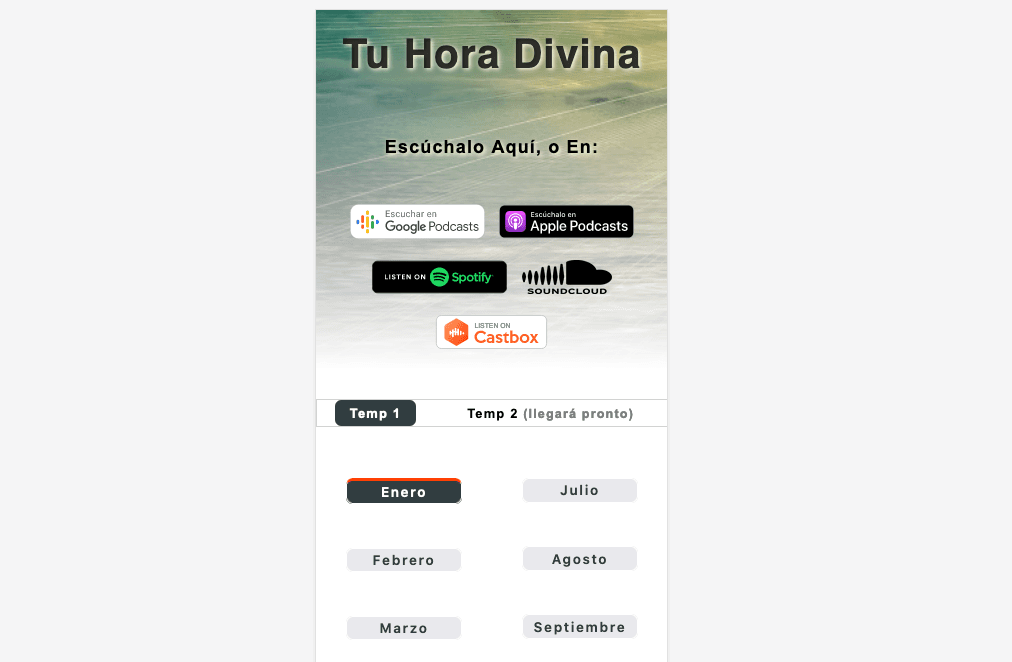 Mobile View for Radio Tu Hora Divina
